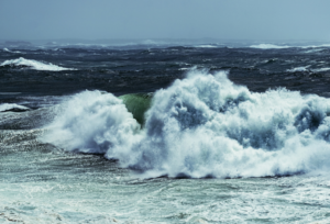 Ocean Waves Crashing During Storm